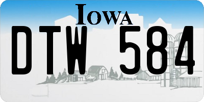 IA license plate DTW584