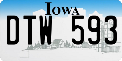 IA license plate DTW593