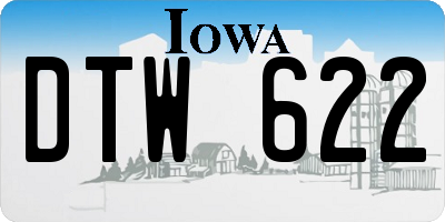 IA license plate DTW622