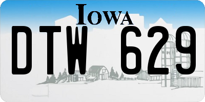 IA license plate DTW629