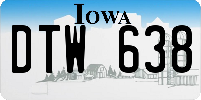 IA license plate DTW638