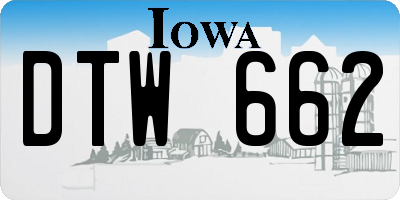 IA license plate DTW662