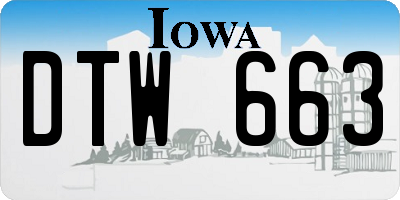 IA license plate DTW663