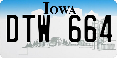 IA license plate DTW664