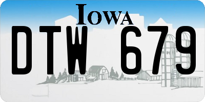 IA license plate DTW679