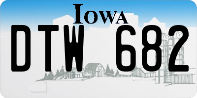 IA license plate DTW682