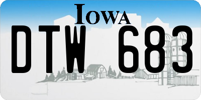 IA license plate DTW683