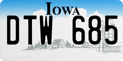 IA license plate DTW685