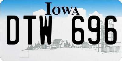 IA license plate DTW696