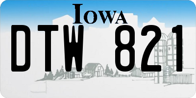 IA license plate DTW821