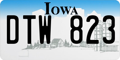IA license plate DTW823