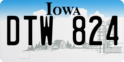 IA license plate DTW824