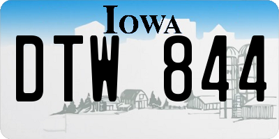 IA license plate DTW844