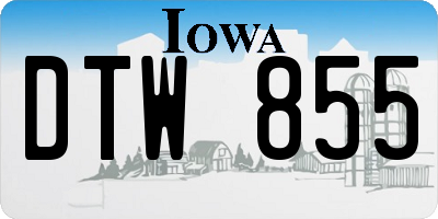 IA license plate DTW855