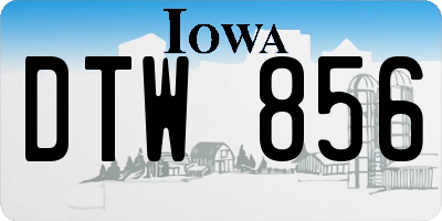 IA license plate DTW856