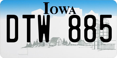 IA license plate DTW885