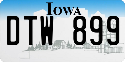IA license plate DTW899