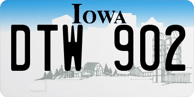 IA license plate DTW902