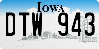 IA license plate DTW943