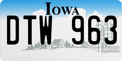 IA license plate DTW963