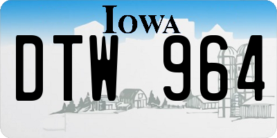 IA license plate DTW964
