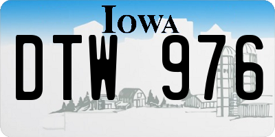 IA license plate DTW976