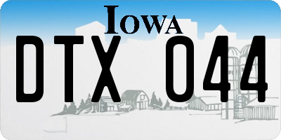 IA license plate DTX044
