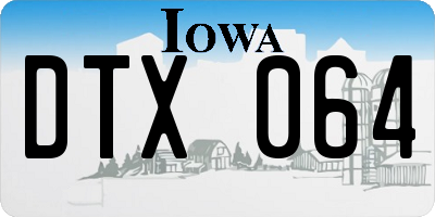 IA license plate DTX064