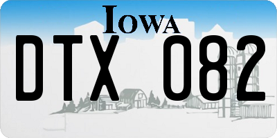 IA license plate DTX082