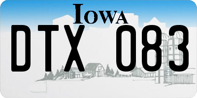 IA license plate DTX083