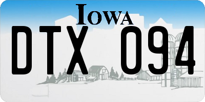 IA license plate DTX094
