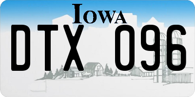 IA license plate DTX096