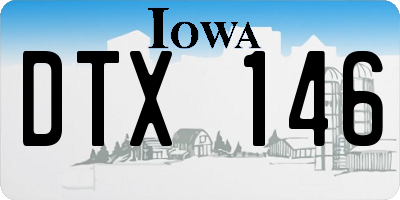 IA license plate DTX146
