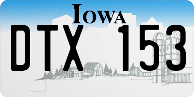 IA license plate DTX153