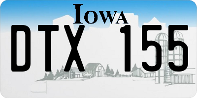 IA license plate DTX155