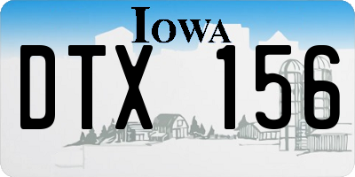IA license plate DTX156