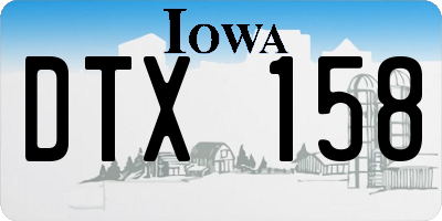 IA license plate DTX158