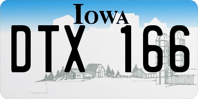 IA license plate DTX166