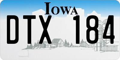 IA license plate DTX184