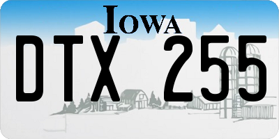 IA license plate DTX255
