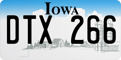 IA license plate DTX266