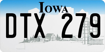 IA license plate DTX279