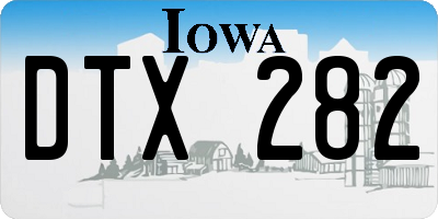 IA license plate DTX282