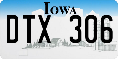 IA license plate DTX306