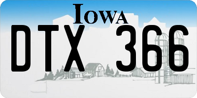 IA license plate DTX366