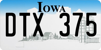 IA license plate DTX375