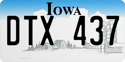 IA license plate DTX437