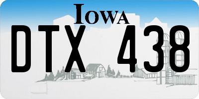 IA license plate DTX438