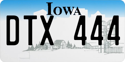 IA license plate DTX444