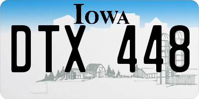 IA license plate DTX448